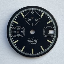 NOS CADRAN MONTRE CHRONOGRAPH MARQUE DIFOR @ 29,50 MM DIAL CHRONO @ VALJOUX 7765