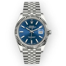 Rolex Datejust 41mm Blue Dial Fluted Bezel Ju...