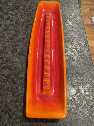 Royal Haeger MCM Ceramic Ashtray 1016-S Mandarin Orange 18"