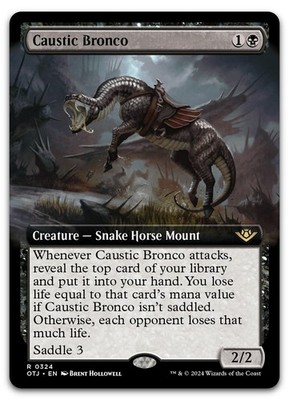 Caustic Bronco (Extended Art) #324 (NM) Thunder Junction OTJ Magic MTG