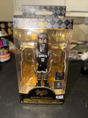 James Harden NBA Nets Black Jersey CHASE Funko Gold Premium Vinyl Figure