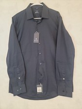 NWT Ben Sherman Men's LG Navy Long Sleeve Button-Up Slim Fit Moisture Wicking