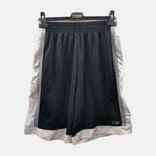 Vintage Y2K Champion Mens Medium Long Mesh Basketball Shorts Black White Stripe