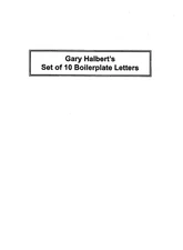 GARY HALBERT Set Of 10 Boilerplate Salesletters Proven Successful RARE OOP
