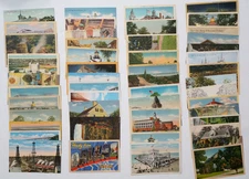 Vintage POSTCARDS Lot 50 Unused Standard Size USA 1907-1950 Old View Unposted
