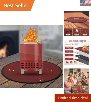 Durable Fireproof Grill Mat 20'' for Solo Stove - Easy Clean & Non-Slip Design