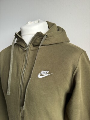 nike club half zip hoodie khaki
