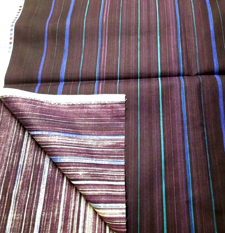 Tela a Rayas Multicolor 2 Yardas Ricky Tims' Rhapsodie Coloree Rojo Gallo #16814 Foto 3 de 3