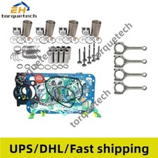 Rebuild Kit+4pcs Connecting Rod For Mitsubishi K4c Engine Tractor D2050 Mt2020