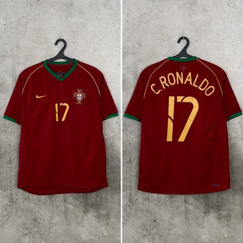 PORTUGAL 2006 2008 HOME FOOTBALL SHIRT #17 C. RONALDO NIKE JERSEY SIZE M