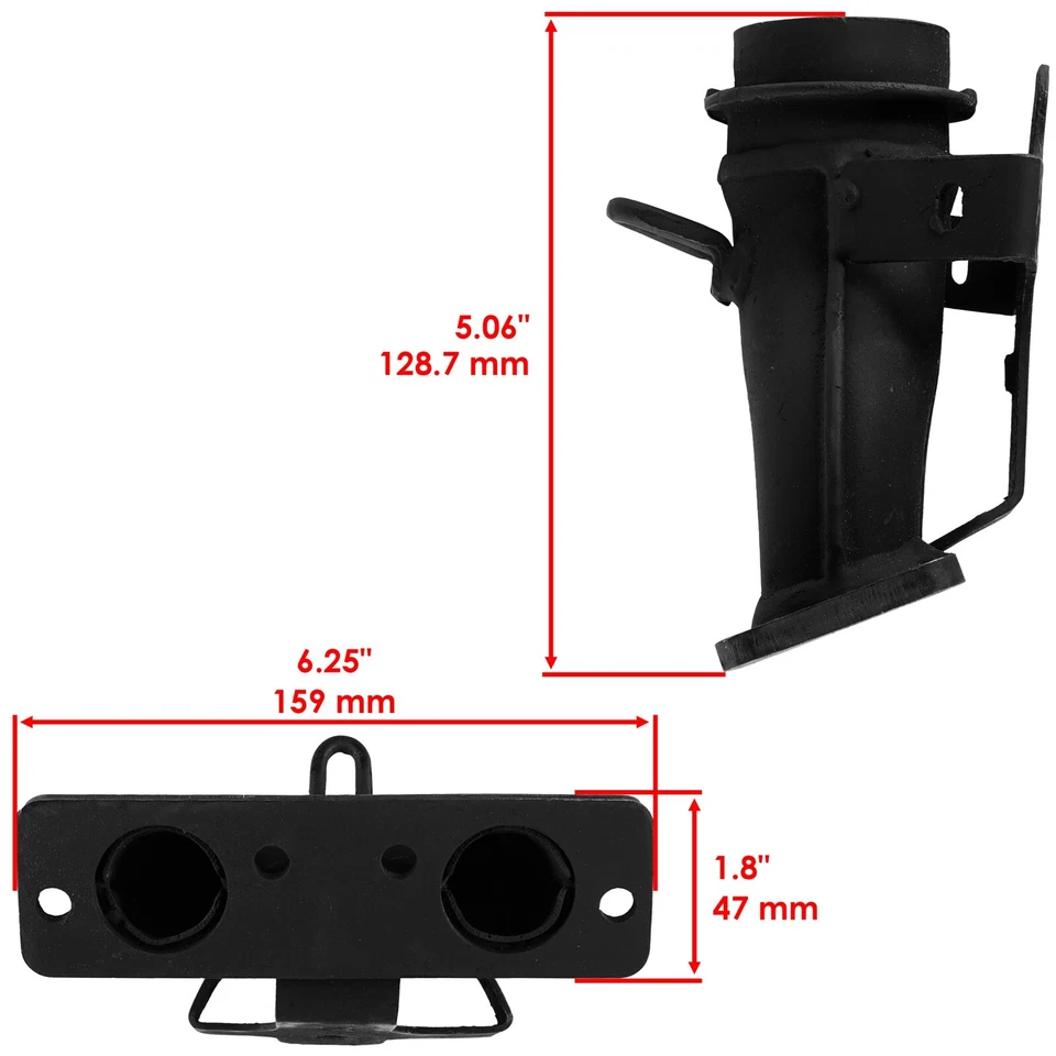 Colector de escape Caltric para Polaris Ranger Crew 800 2010-2014 4x4 EFI Foto 2 de 4