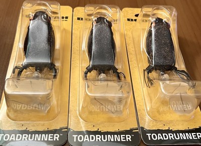 3 Booyah Toadrunner Frog BYTR3911 Topwater Lures OLE SMOKEY