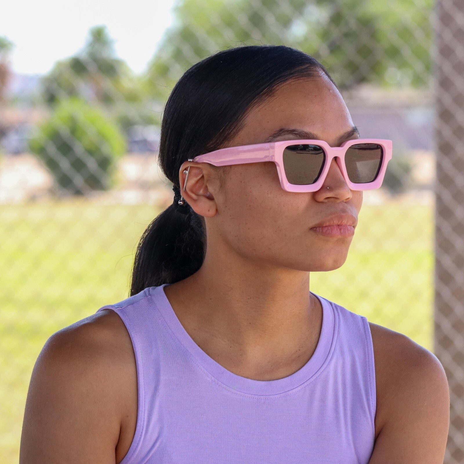 Retro Rectangle Sunglasses for Women Men Chunky Square Thick Frame Glasses NEW