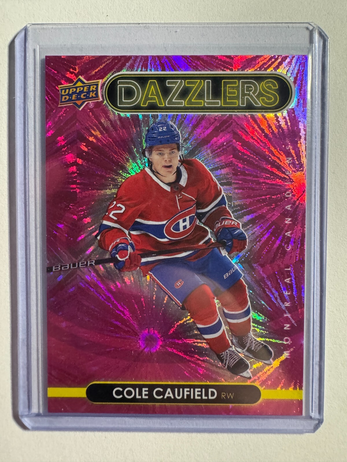 K228,632 - 2021-22 Upper Deck Dazzlers Pink #DZ25 Cole Caufield