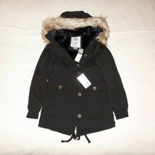 Womens Hollister By Abercrombie & Fitch Water Resistant Fur Parka Jacket Size Xs