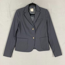 GAP The Academy Blazer Womens 6 Blue Long Sleeve Stretch Polyester Blend