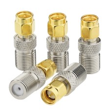 10 F-Type female jack to SMA male plug straight RF coaxial adapter connector