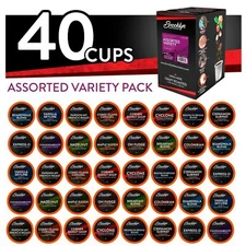 Brooklyn Beans Assorted Variety Pack Coffee Pods,Compatible 2.0 Keurig, 40 Count