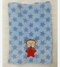 Baby Starters Blue Blanket Monkey Red Star Plush Lovey Security Boy B19