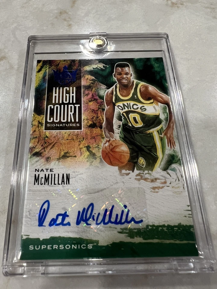2019 Panini Court Kings High Signatures  /49 Nate McMillan #HC-NMC Auto Sonics - Image 3 of 4