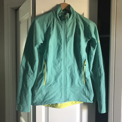 The North Face Summit Series Windbreaker Aqua Yellow Womens Jacket M