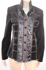 Peter Hahn Victorian Style Black Velvet & Satin Jacket Size 12