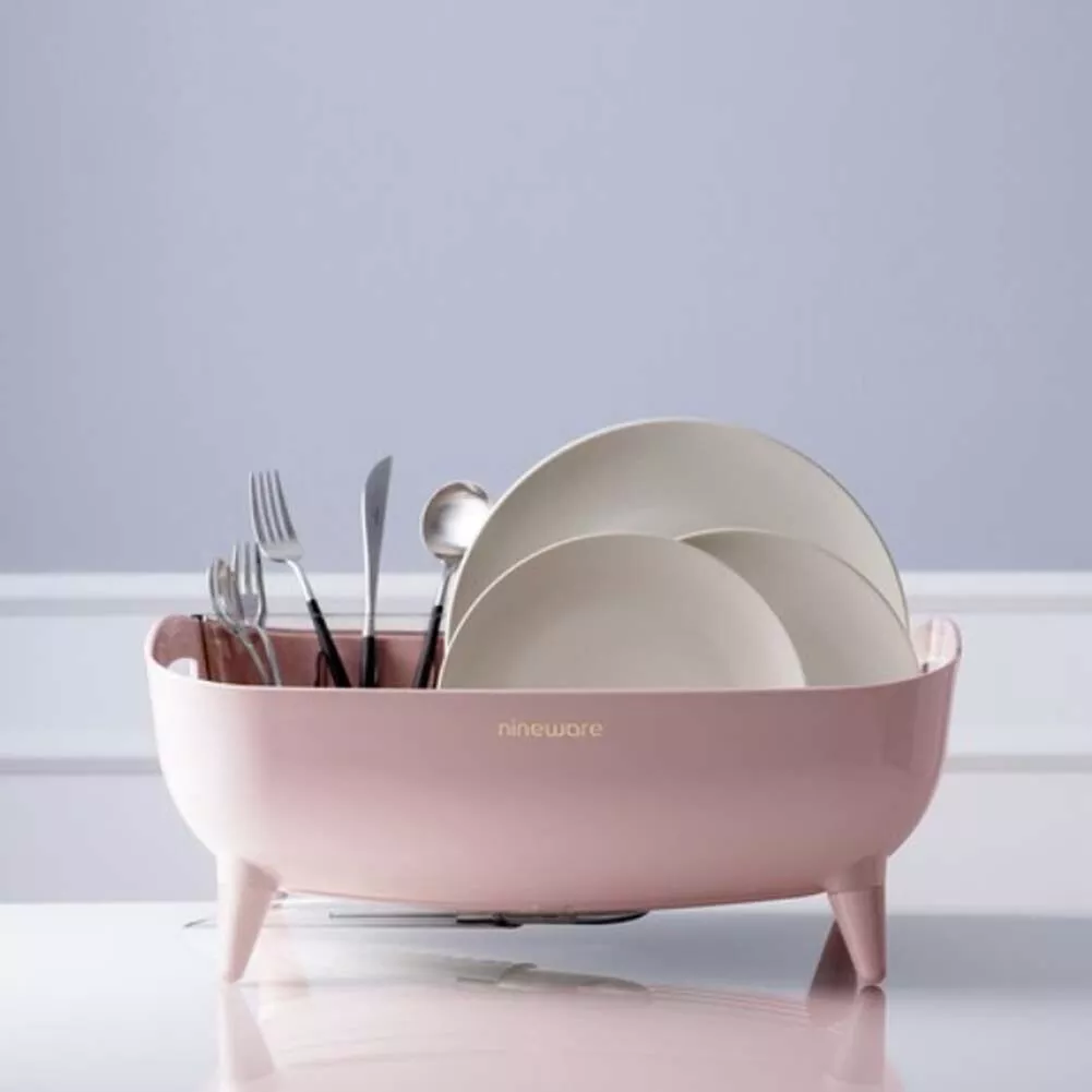 Nineware Volume Dish Drying Rack PINK