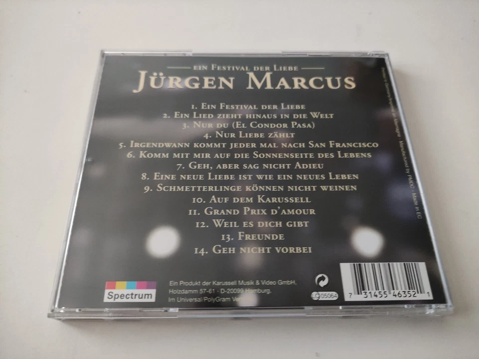 Jürgen Marcus - Seine großen Erfolge - Ein Festival der Liebe - CD - Bild 2 von 3