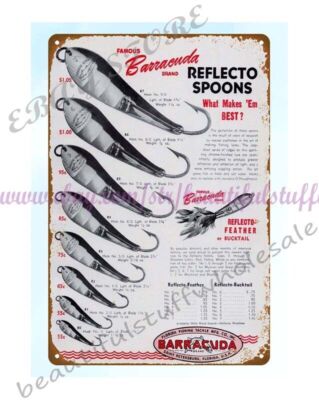 1955 Barracuda Spoons Fishing Lures St Petersburg FL metal tin