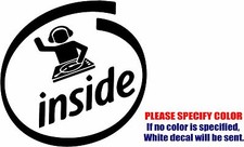 DJ Inside Decal Sticker JDM Funny Vinyl Car Window Bumper Truck Wall Laptop 6"