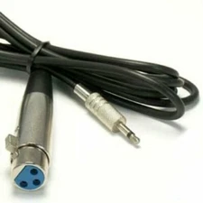 25Ft XLR 3P Female to 1/8 3.5mm Mono Male Microphone Sound Audio Cable