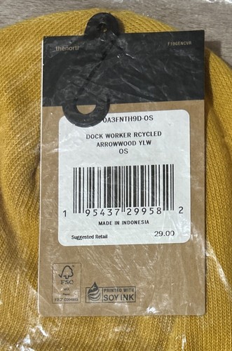 The North Face Unisex Dock Worker Recycled TNF Yellow Beanie Mütze One Size C8 - Bild 2 von 2
