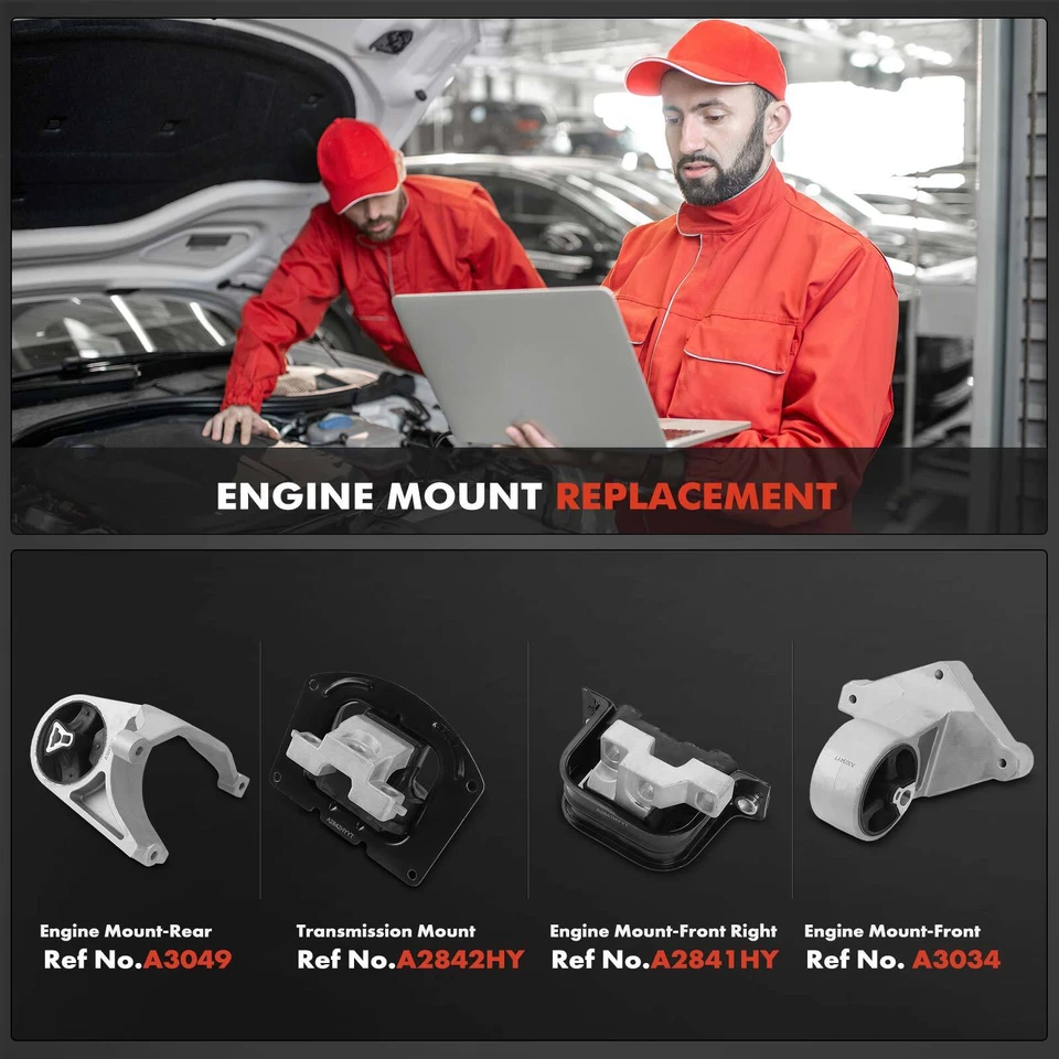 4x Montaje de motor y transmisión para Chrysler Sebring Dodge Stratus 2001-2006 Foto 2 de 4