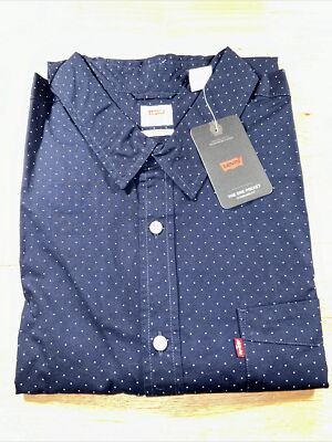 Levi's Men's Standard Fit Long Sleeve Shirt Color: Navy Blue Size 3XL NWT