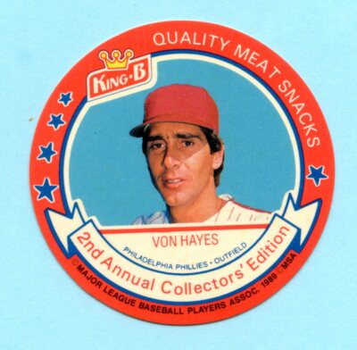 1989 King-B Jerky Second Annual Collector's Edition Disc # 18 Von Hayes
