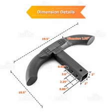 2" Receiver Rear Tow Trailer Hitch Step Bar Guard For Jeep Wrangler JK 2007-2018