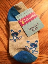Cottondale Low Cut Size 10 5-4 Kids Easter Bunny Socks 98 Polyester 2 Spandex