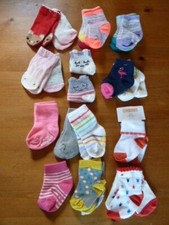 BABY GIRL 25 PAIR PRINTED DESIGN DECORATIVE SOCKS GYMBOREE GAP OLD NAVY 0-3-6