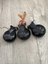 Vintage ELTON Spanish Castanets Black, Bakelite