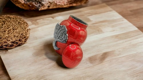 Rote Einäscherungsurnen für Asche Erwachsene männlich/weiblich - schöne einzigartige 3D-Stil Dekor - Bild 4 von 6