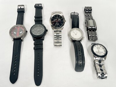 Watch Lot Of 6 Untested: Marvel Deadpool, Batman, Guess, Ecko Unltd