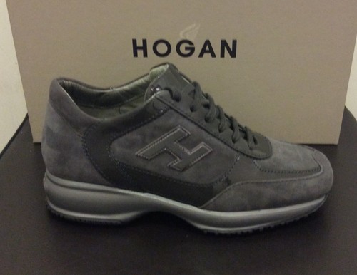HOGAN donna New Interactive camoscio/vernice grigio SCONTO 40% | eBay