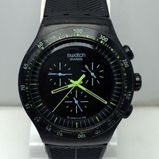 Reloj Swatch Irony Swiss V8 cronógrafo negro deportivo vintage para hombre SBZ148NRZ9