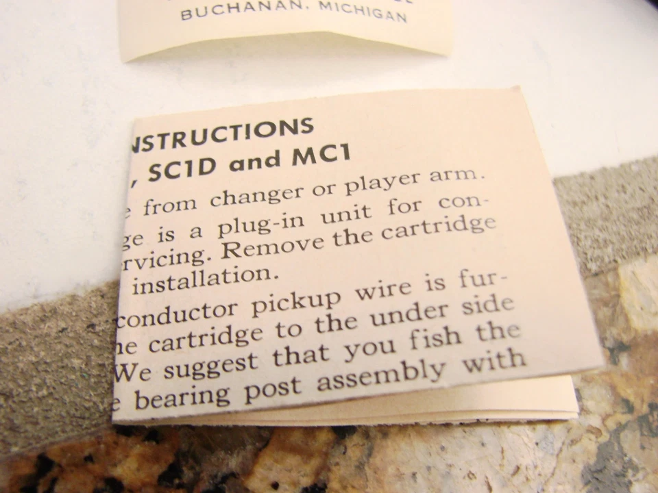 Cartucho Webster Electric MC1 con aguja de zafiro/lápiz óptico para tocadiscos Foto 2 de 4