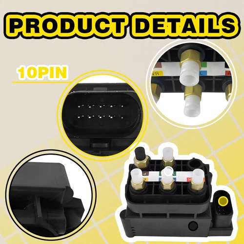 For Mercedes C/ E Class W205 W213 13-20 Air Suspension Compressor w/Valve Block - Picture 10 of 12