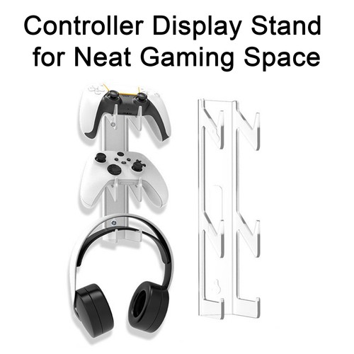 Space-saving Gaming Controller Holder Mounted Game Controller Headset for Ps5