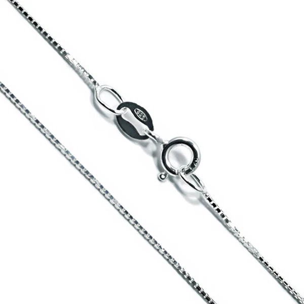 COLLANA 925 VENEZIANA IN ARGENTO CATENINA UOMO DONNA GIROCOLLO CATENA ORO BIANCu - Immagine 3 di 4