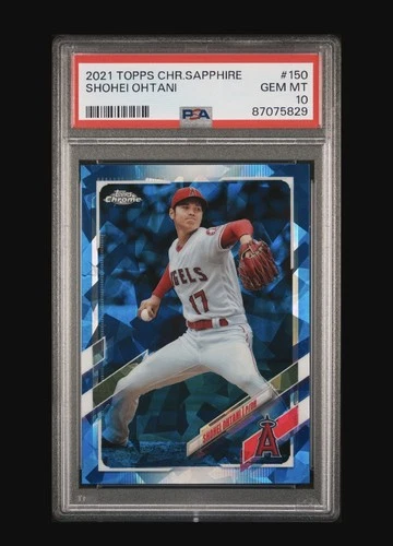 2021 TOPPS CHROME SAPPHIRE #150 SHOHEI OHTANI PSA 10 GEM MINT