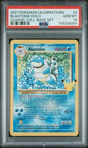 PSA 10 Pokemon Celebrations Blastoise 2/102