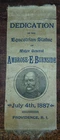 Gen. Burnside Equestrian Statue Dedication Souvenir Ribbon GAR (1887)